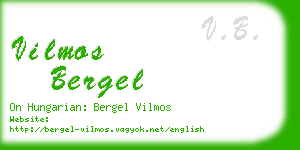 vilmos bergel business card